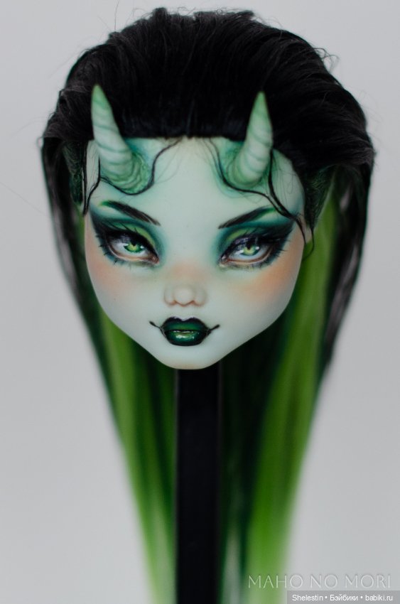 Неоновая демоница — ООАК Monster High и Ever After High: репейнт (фото 2)
