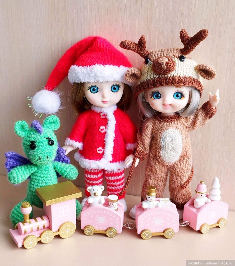 Новогодний костюм "Оленёнок" для баболей,Pukifee,Lati Yellow,Mead/Late,irreal doll ростом 15-16 см