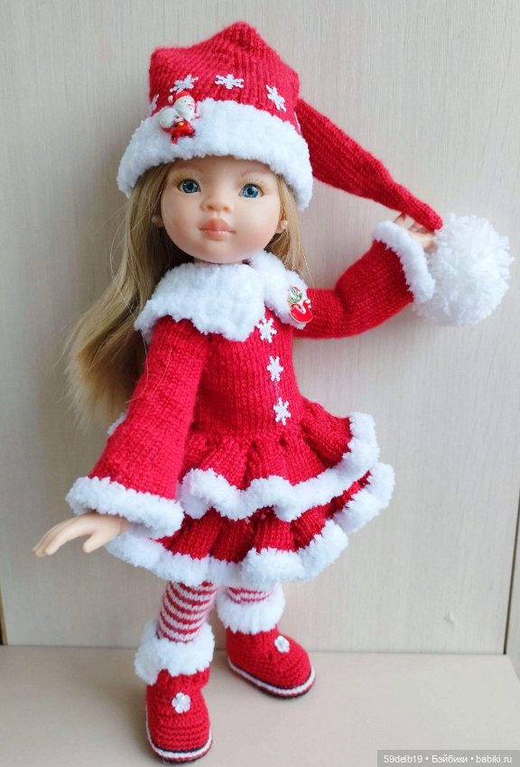 Новогодний костюм "Санта" для кукол паола рейна (фото 10)