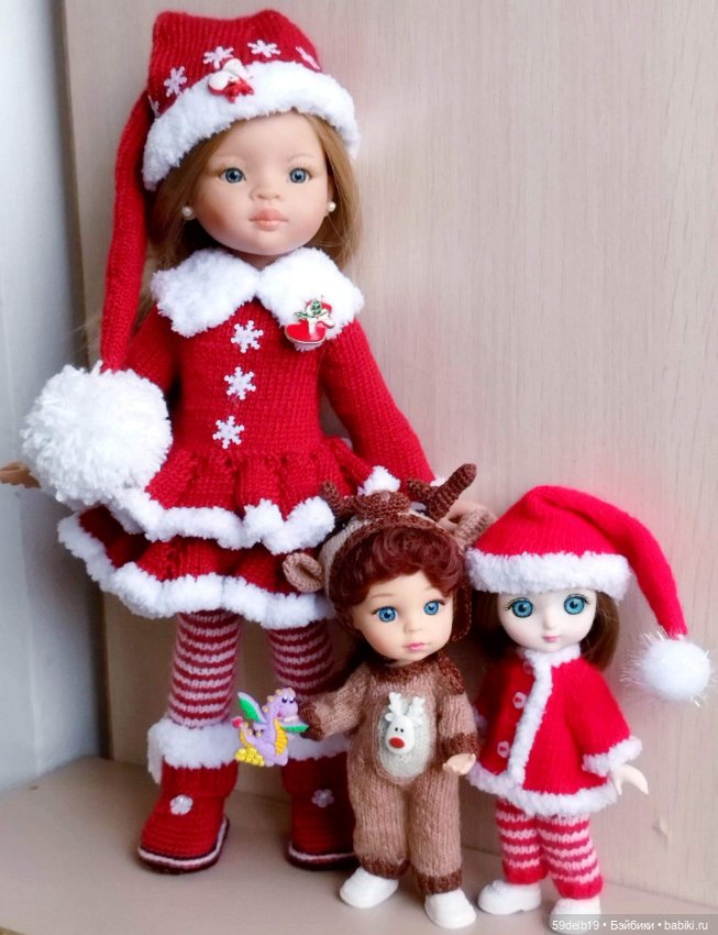 Новогодний костюм "Санта" для кукол паола рейна (фото 7)