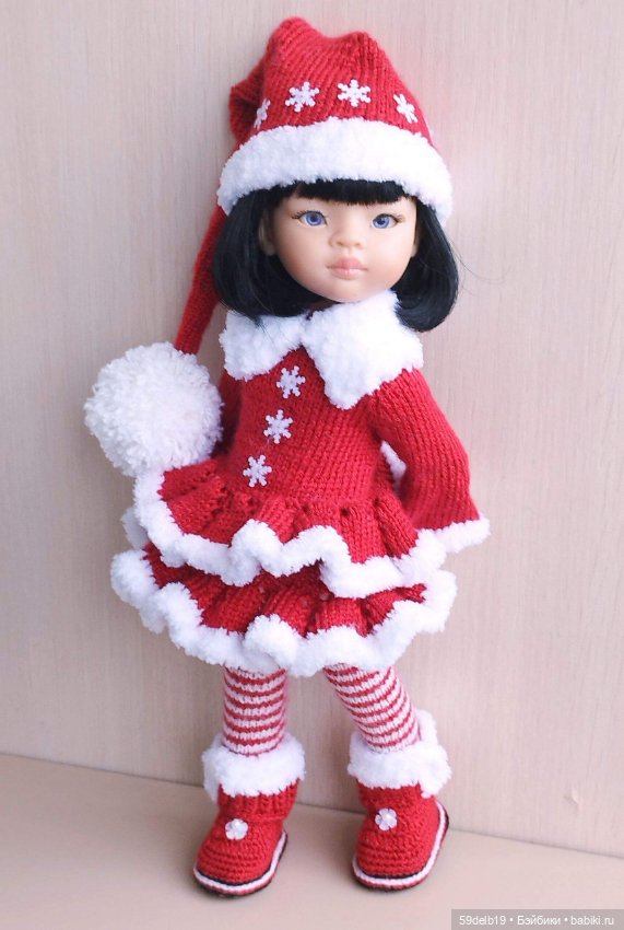 Новогодний костюм "Санта" для кукол паола рейна (фото 2)