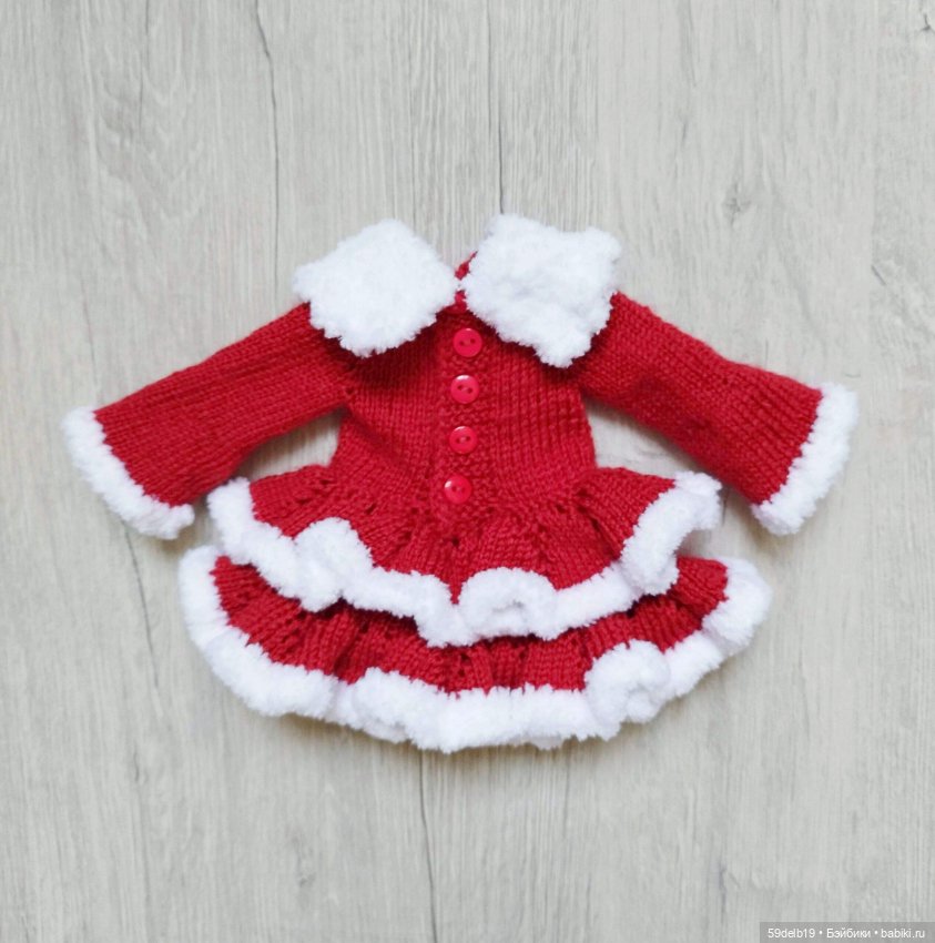 Новогодний костюм "Санта" для кукол паола рейна