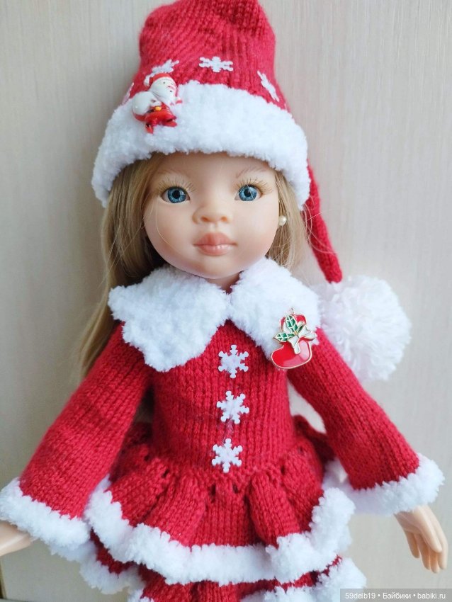 Новогодний костюм "Санта" для кукол паола рейна
