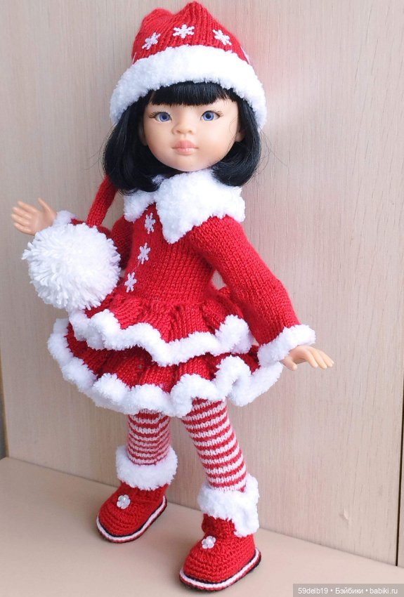 Новогодний костюм "Санта" для кукол паола рейна (фото 4)