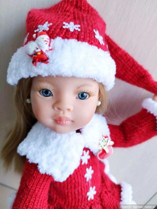 Новогодний костюм "Санта" для кукол паола рейна
