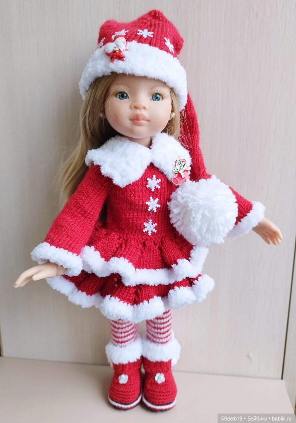 Новогодний костюм "Санта" для кукол паола рейна (фото 9)