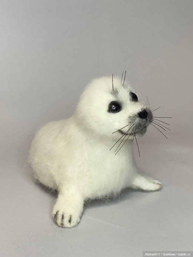 Белёк — Валяные игрушки из шерсти: сухое валяние (фото 6)