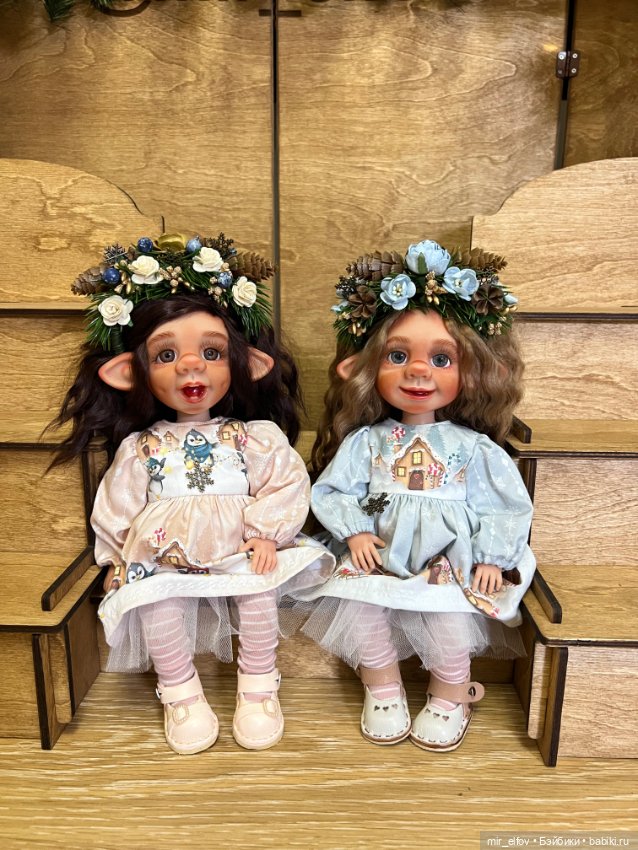 Эльфиечки новогодние — Авторские шарнирные куклы своими руками: лепка (фото 5)