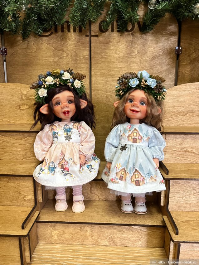 Эльфиечки новогодние — Авторские шарнирные куклы своими руками: лепка (фото 3)