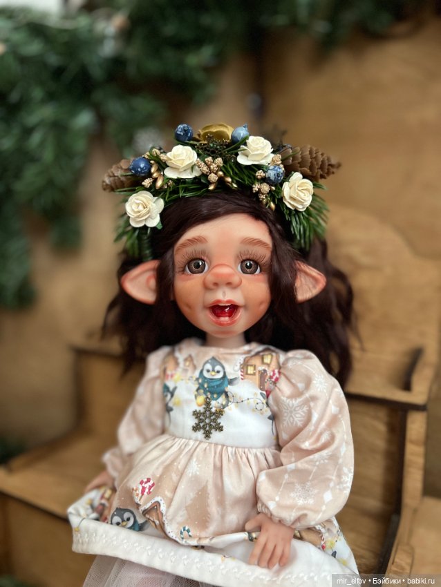 Эльфиечки новогодние — Авторские шарнирные куклы своими руками: лепка (фото 8)