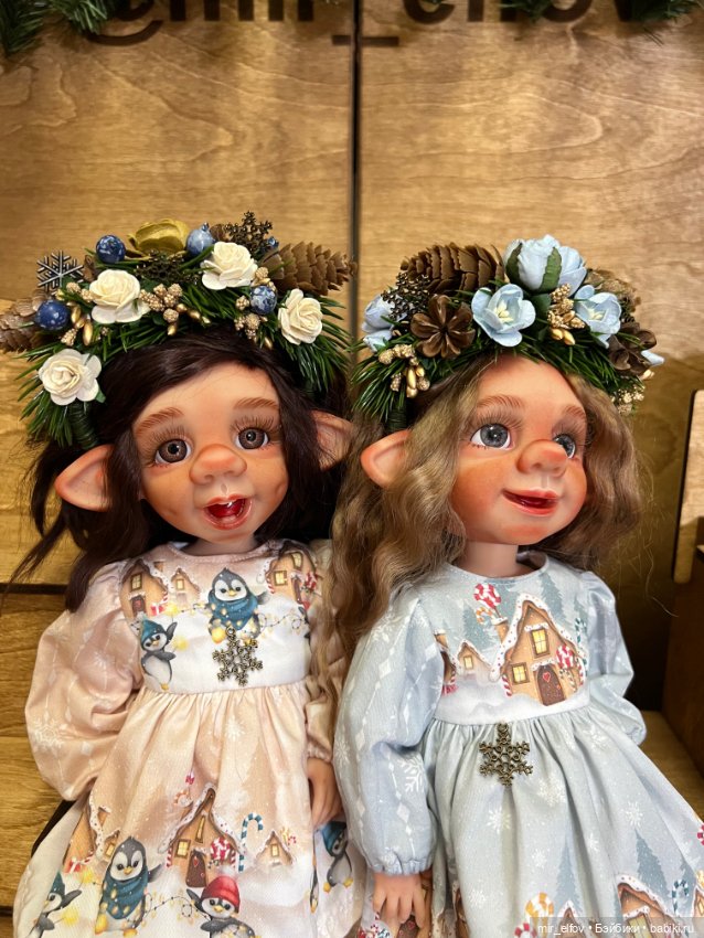 Эльфиечки новогодние — Авторские шарнирные куклы своими руками: лепка (фото 2)