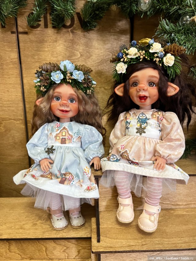 Эльфиечки новогодние — Авторские шарнирные куклы своими руками: лепка (фото 4)