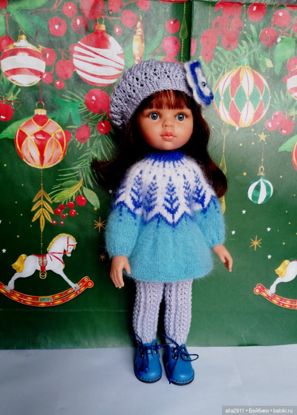 Вязаные костюмчики для двух милашек (фото 9)