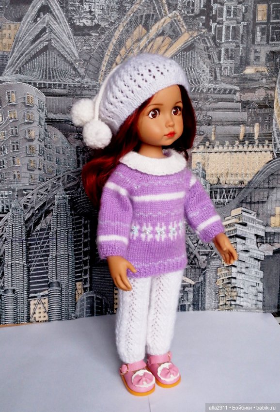 Вязаные костюмчики для двух милашек (фото 3)