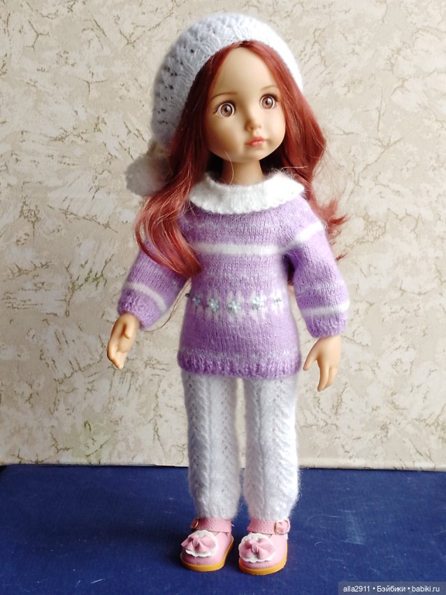 Вязаные костюмчики для двух милашек (фото 7)