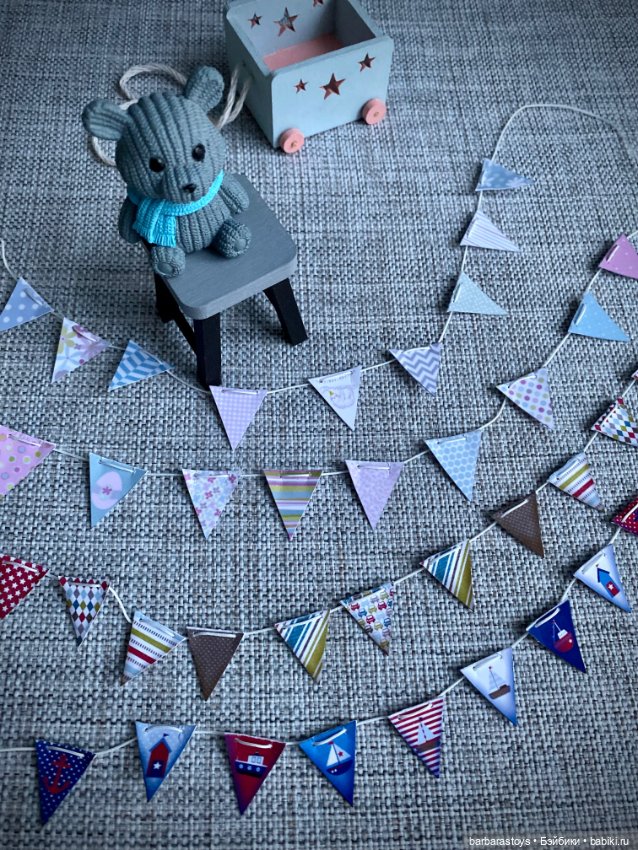 Бумажные кукольные будни - флажки для румбокса (фото 5)