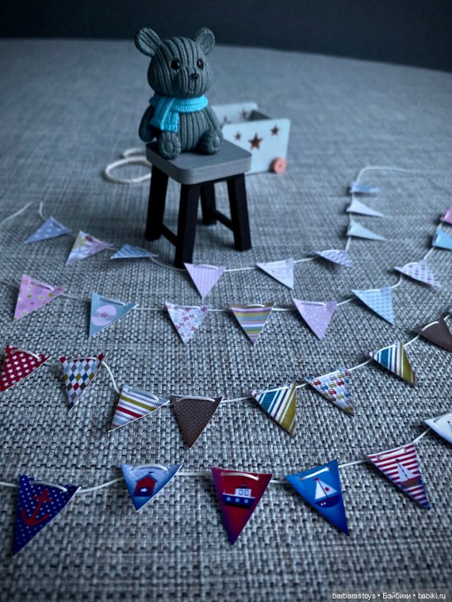 Бумажные кукольные будни - флажки для румбокса (фото 6)