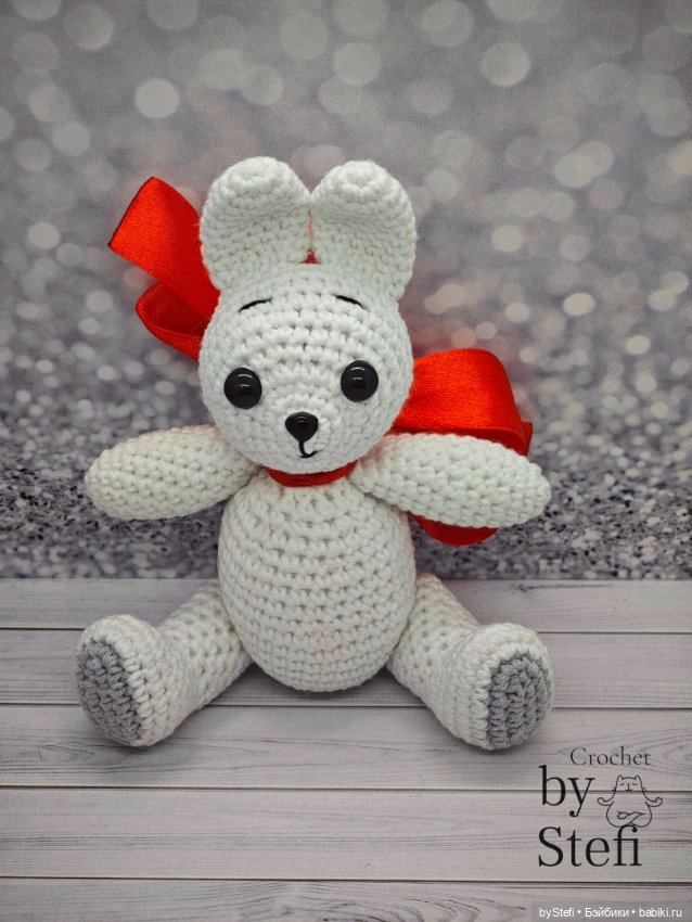 Любимый зайчишка — Вязаные игрушки и амигуруми: крючком (фото 7)