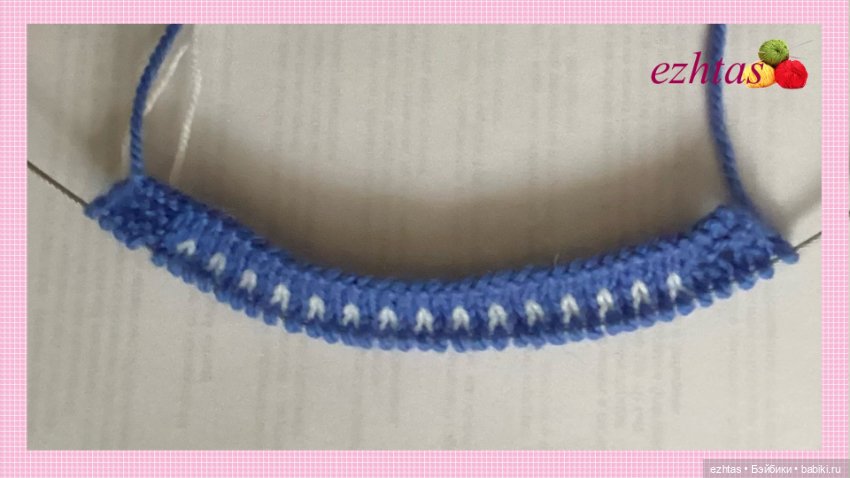 МК: Вязаное платье «Снегурочка» для кукол Reina del Norte (моя версия) (фото 5)