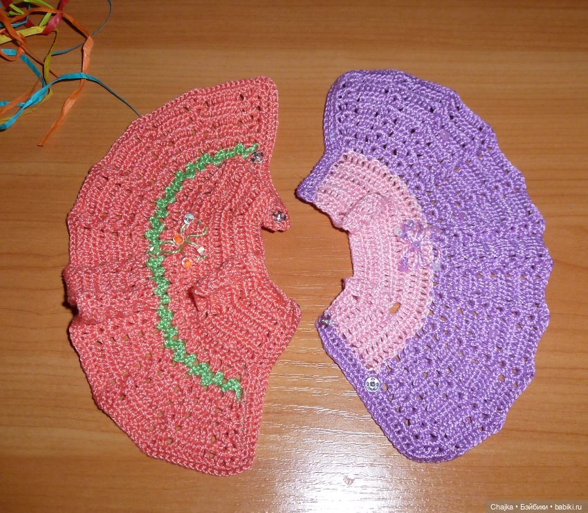 Вязаные платья на кукол Tebu, ГДР, 16 см (фото 7)