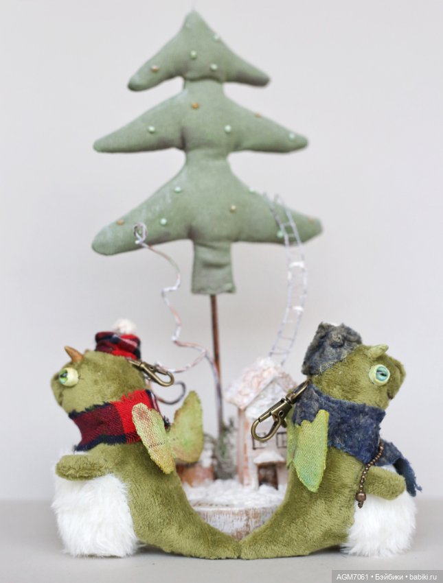 Дракоши/ Символ года — Текстильные игрушки и примитивы: кофейные (фото 2)