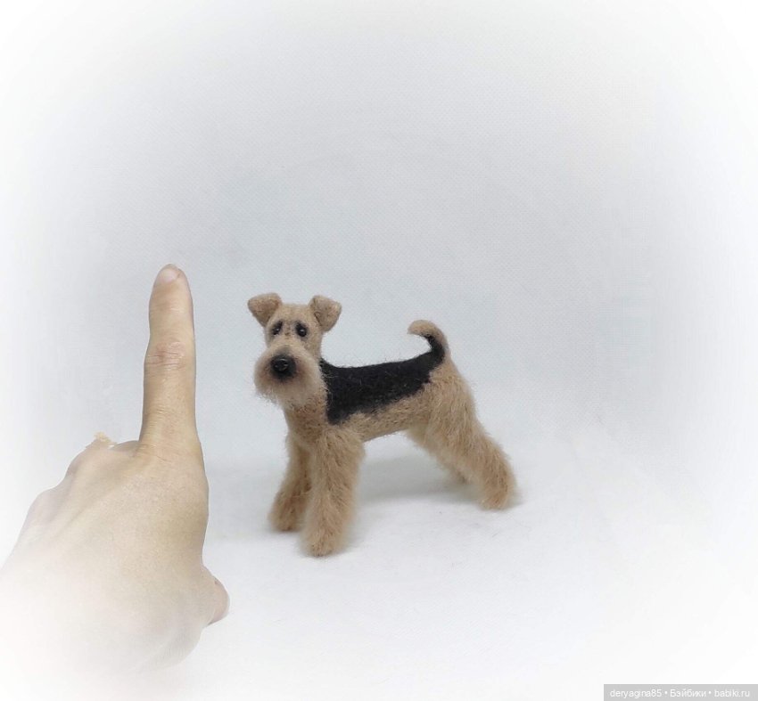 Эрдельтерьер — Валяные игрушки из шерсти: сухое валяние (фото 4)