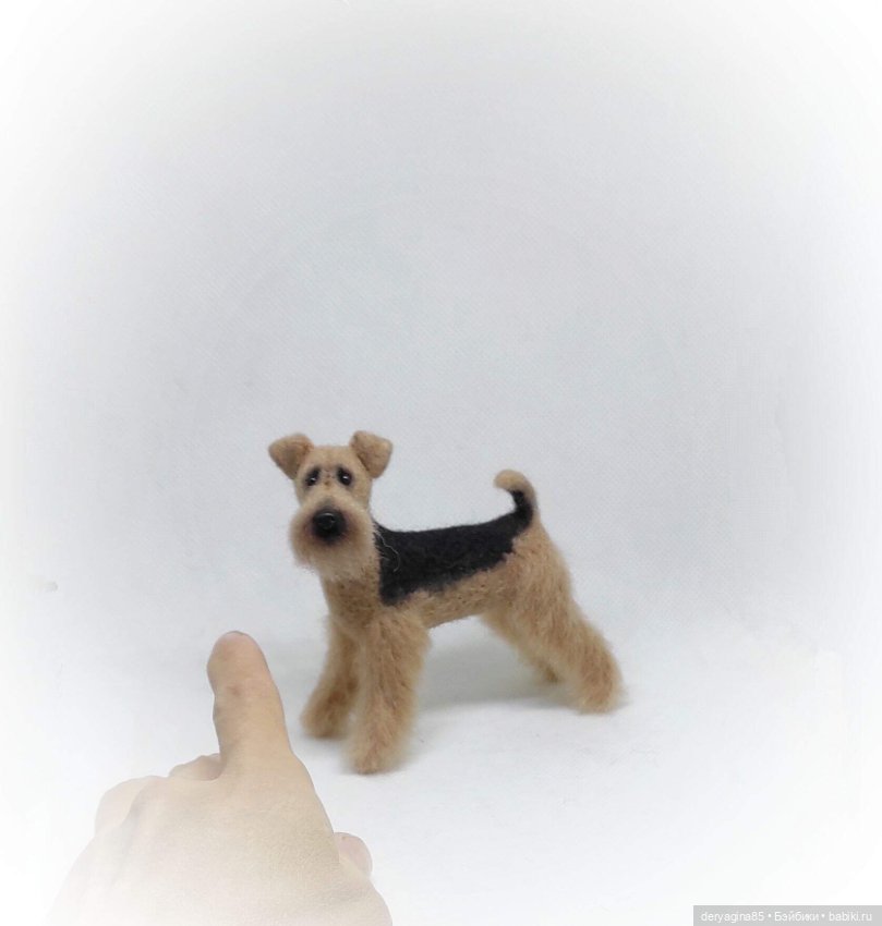 Эрдельтерьер — Валяные игрушки из шерсти: сухое валяние (фото 9)