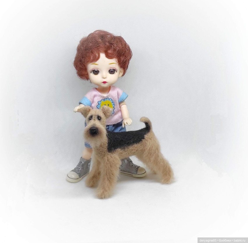 Эрдельтерьер — Валяные игрушки из шерсти: сухое валяние (фото 6)