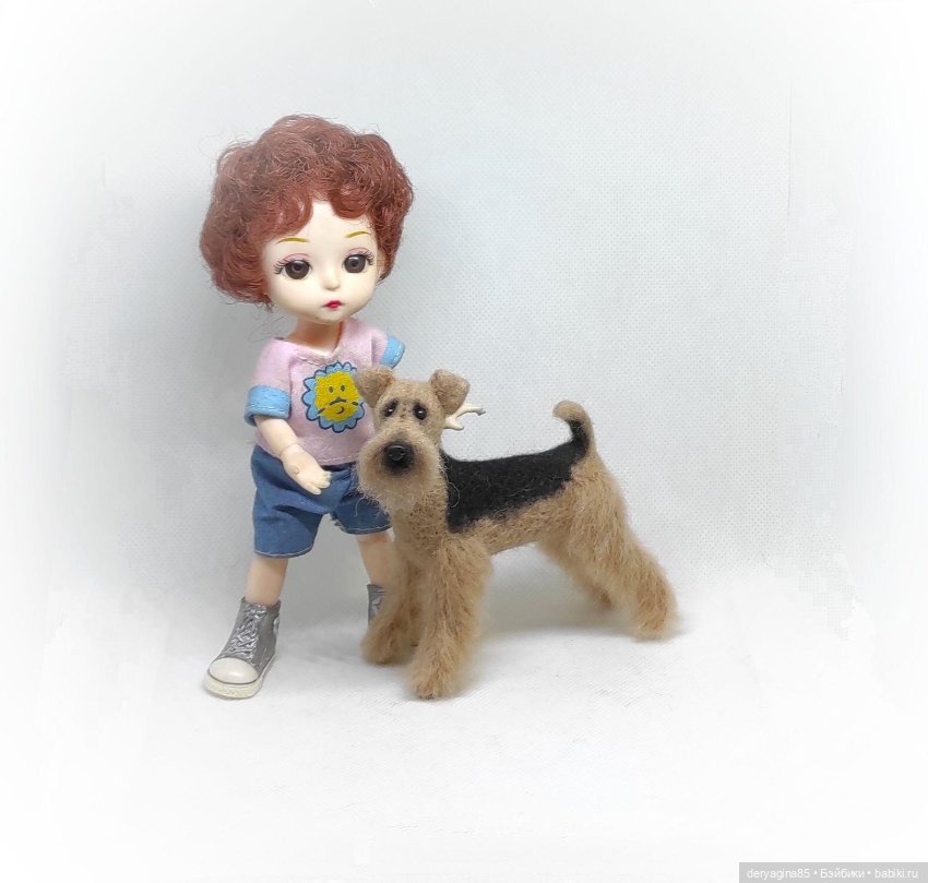 Эрдельтерьер — Валяные игрушки из шерсти: сухое валяние (фото 5)