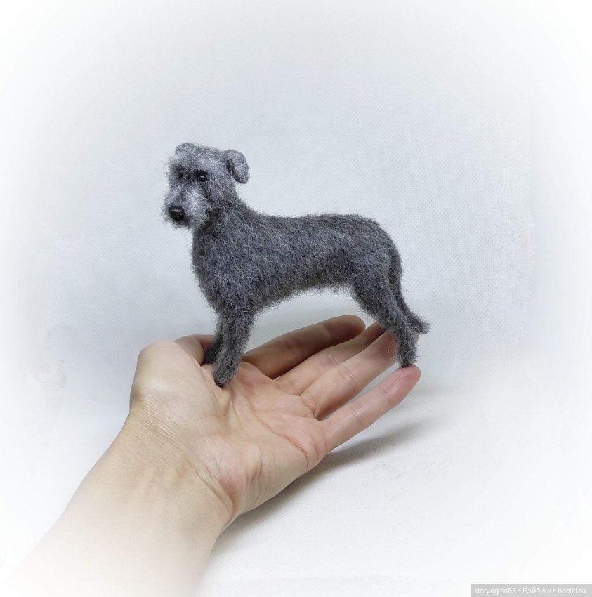 Ирландский волкодав — Валяные игрушки из шерсти: сухое валяние (фото 4)