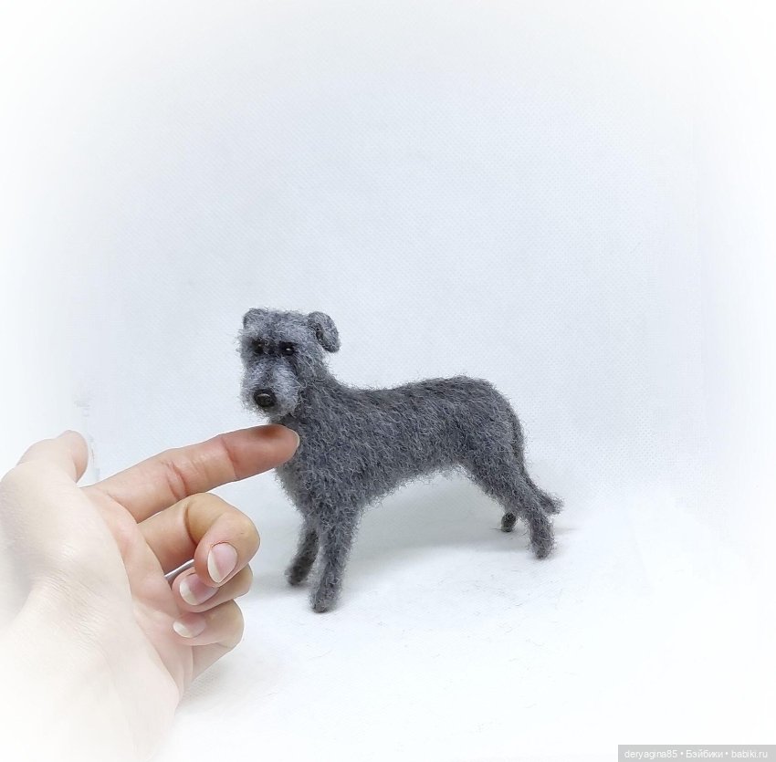 Ирландский волкодав — Валяные игрушки из шерсти: сухое валяние (фото 5)