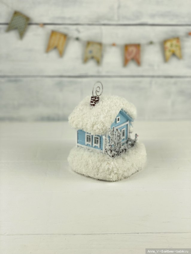 Домик на елку🌲 — Лепка авторских игрушек и папье (фото 3)
