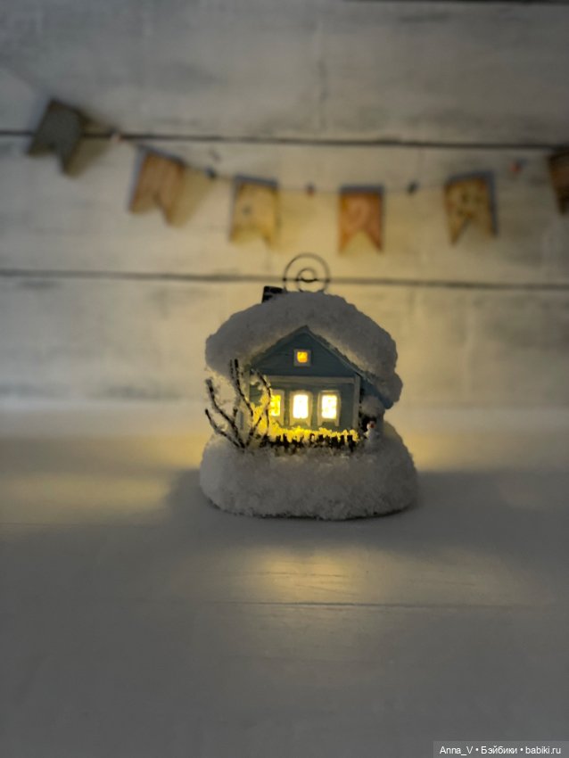 Домик на елку🌲 — Лепка авторских игрушек и папье