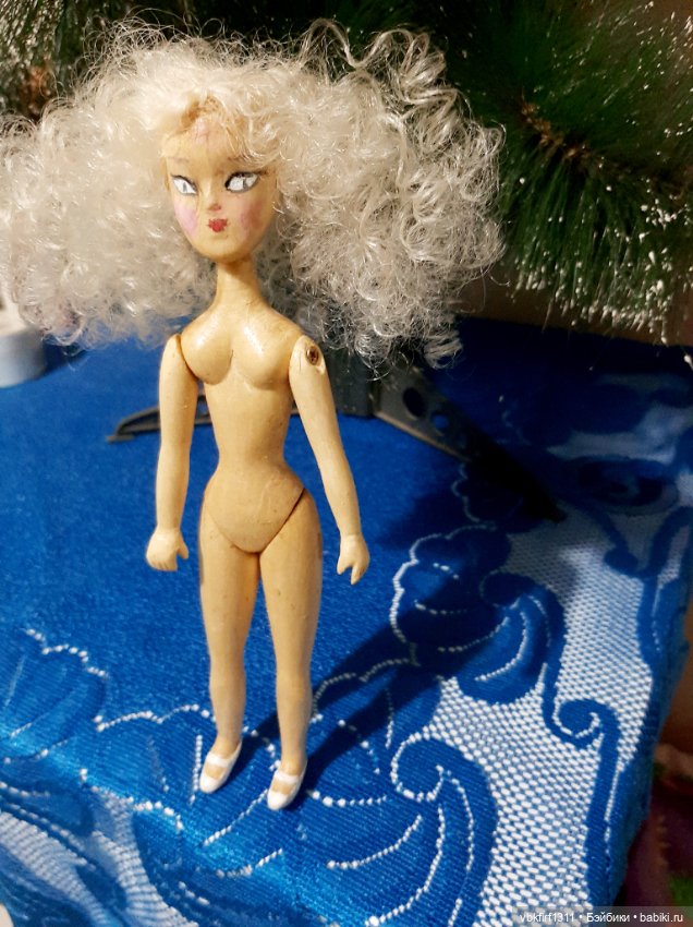 Куколка полностью из дерева по мотивам кукол Mamzelle de Paris (фото 2)