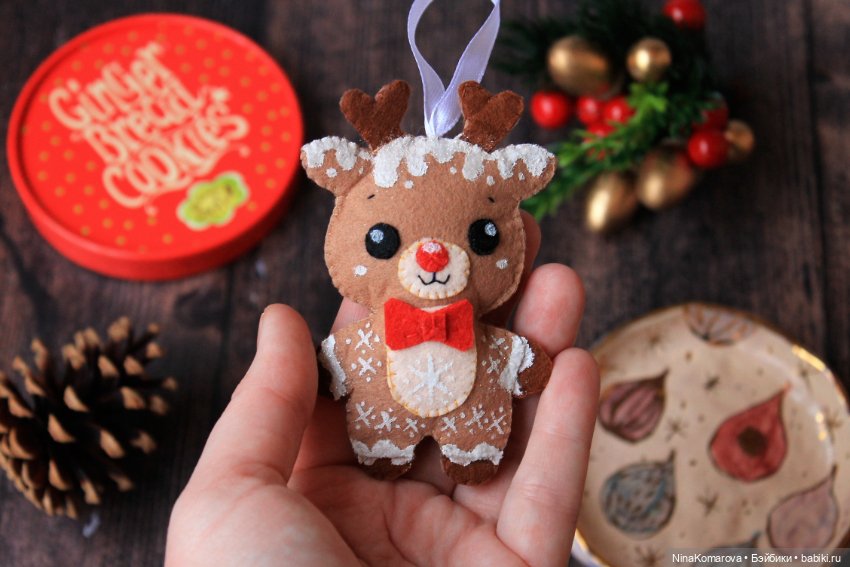 Пряничный Олень — Текстильные игрушки и примитивы: кофейные