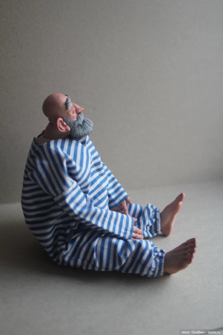 Дедуля номер 6 — Авторские шарнирные куклы своими руками: лепка (фото 9)