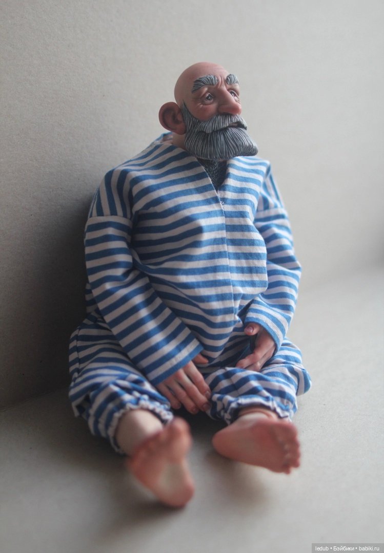 Дедуля номер 6 — Авторские шарнирные куклы своими руками: лепка (фото 6)