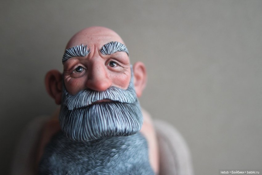 Дедуля номер 6 — Авторские шарнирные куклы своими руками: лепка (фото 8)