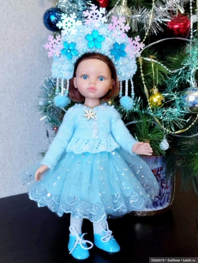 Наряд "СНЕГУРОЧКА" для кукол паола рейна (фото 8)