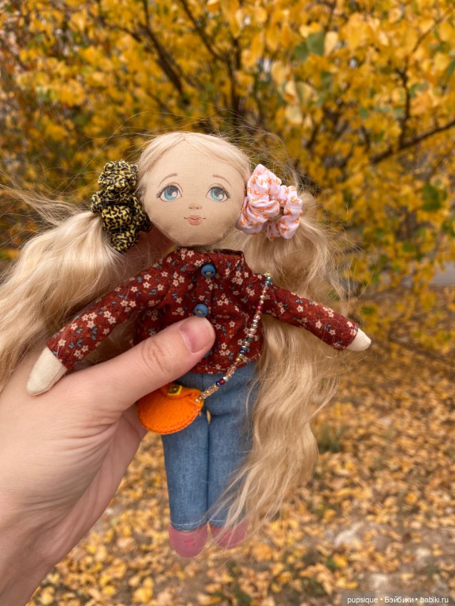 Осенние фото Молли — Авторские текстильные куклы: Вальдорфские