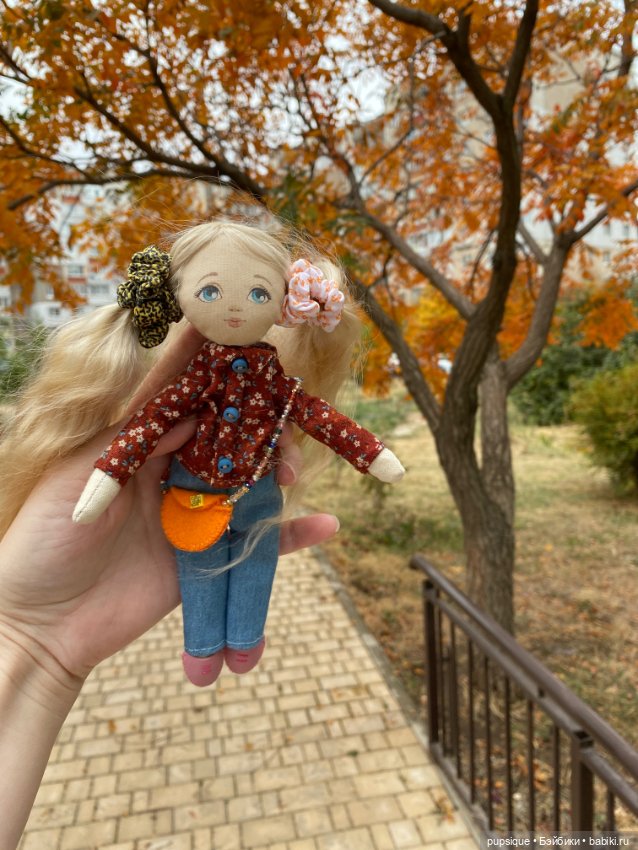 Осенние фото Молли — Авторские текстильные куклы: Вальдорфские (фото 7)