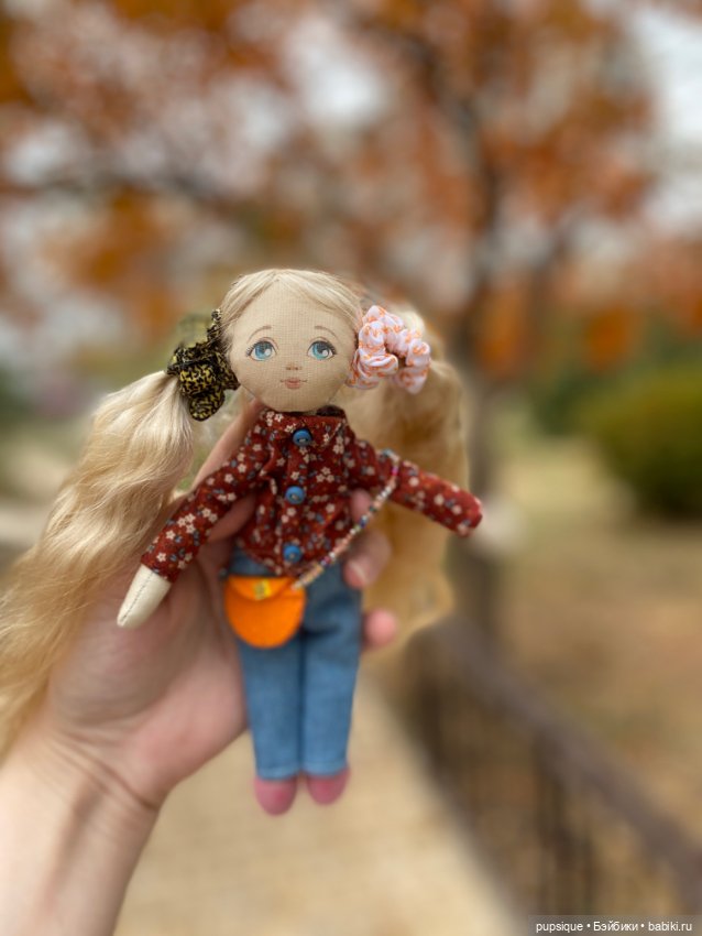Осенние фото Молли — Авторские текстильные куклы: Вальдорфские (фото 6)