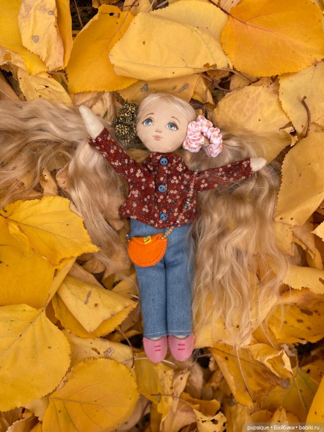 Осенние фото Молли — Авторские текстильные куклы: Вальдорфские (фото 3)