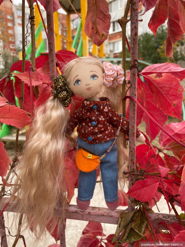 Осенние фото Молли — Авторские текстильные куклы: Вальдорфские (фото 9)