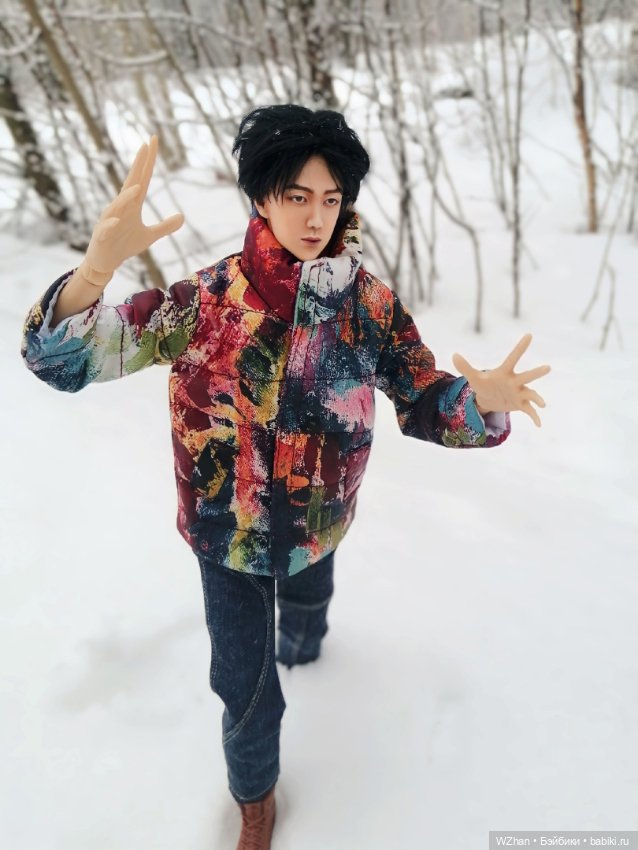 Зимняя прогулка — Портретные куклы знаменитостей: звезды кино (фото 4)