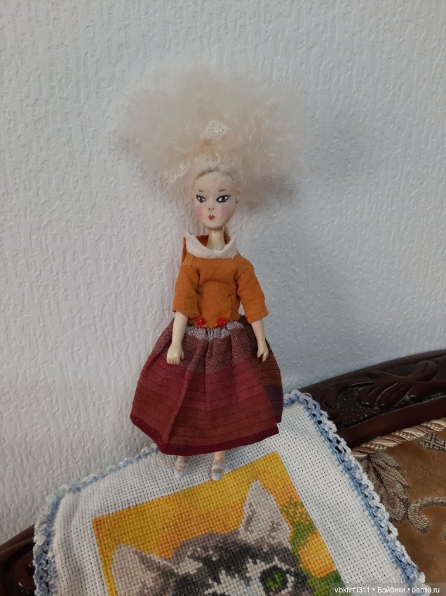 Куколка полностью из дерева по мотивам кукол Mamzelle de Paris (фото 9)