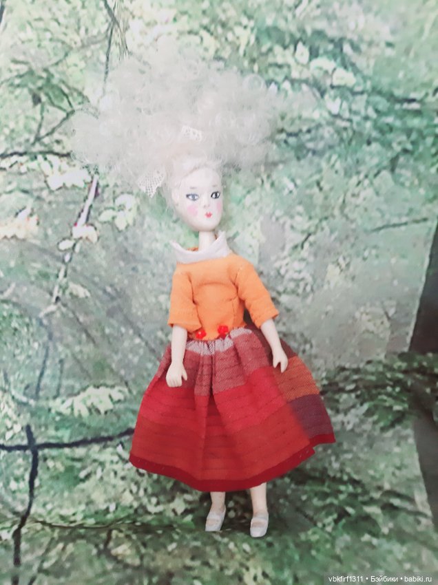 Куколка полностью из дерева по мотивам кукол Mamzelle de Paris