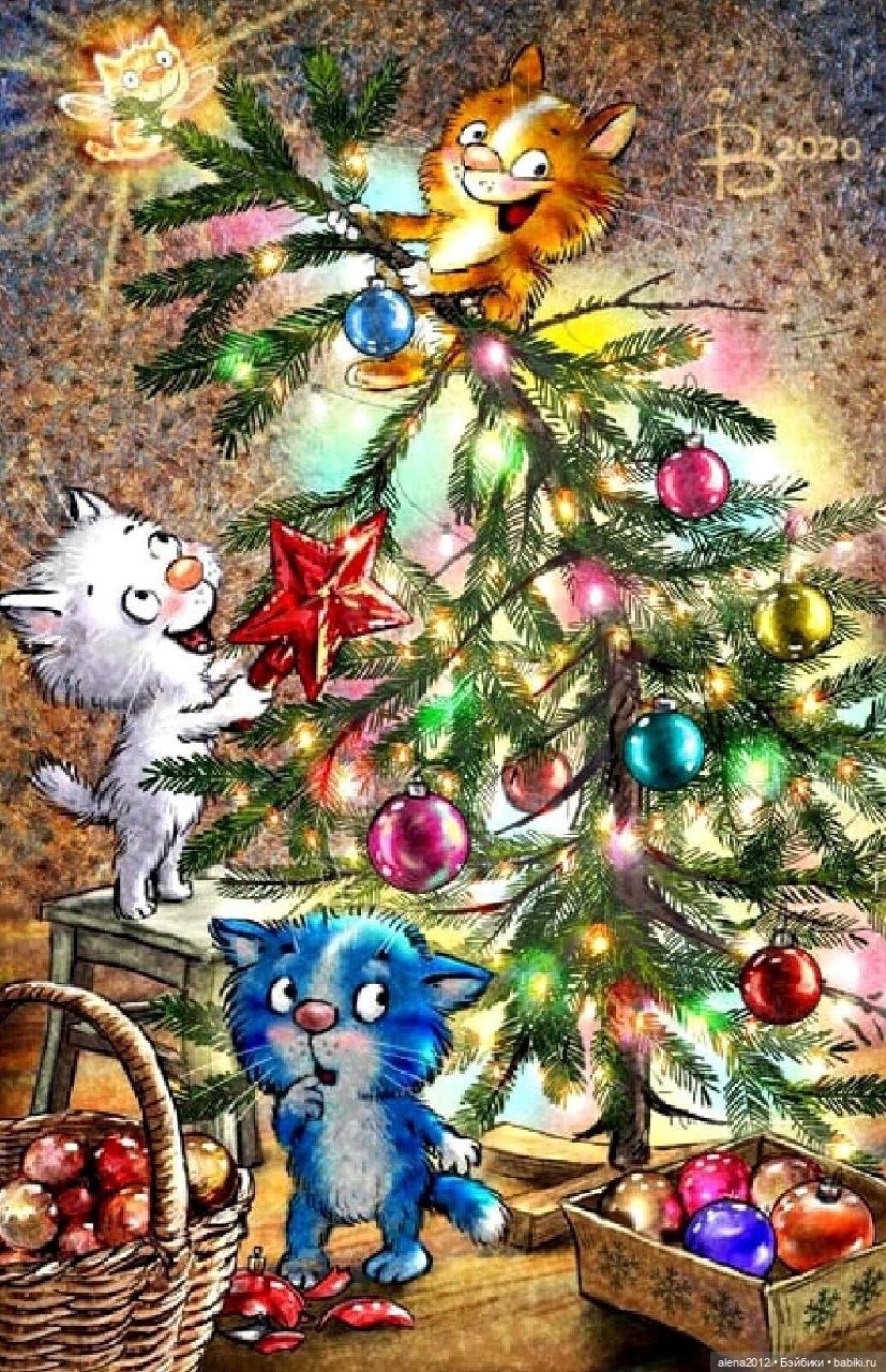 Коты Рины Зенюк встречают Новый Год (фото 10)