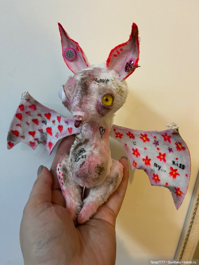 Белая летучая мышка — Авторские мишки Тедди и друзья: фото