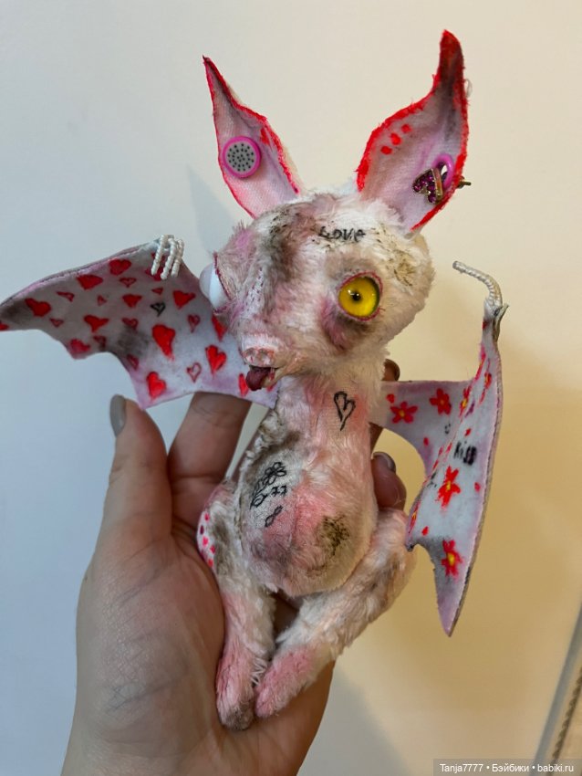 Белая летучая мышка — Авторские мишки Тедди и друзья: фото (фото 4)